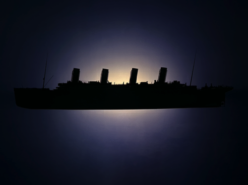 Silhouetted Titanic